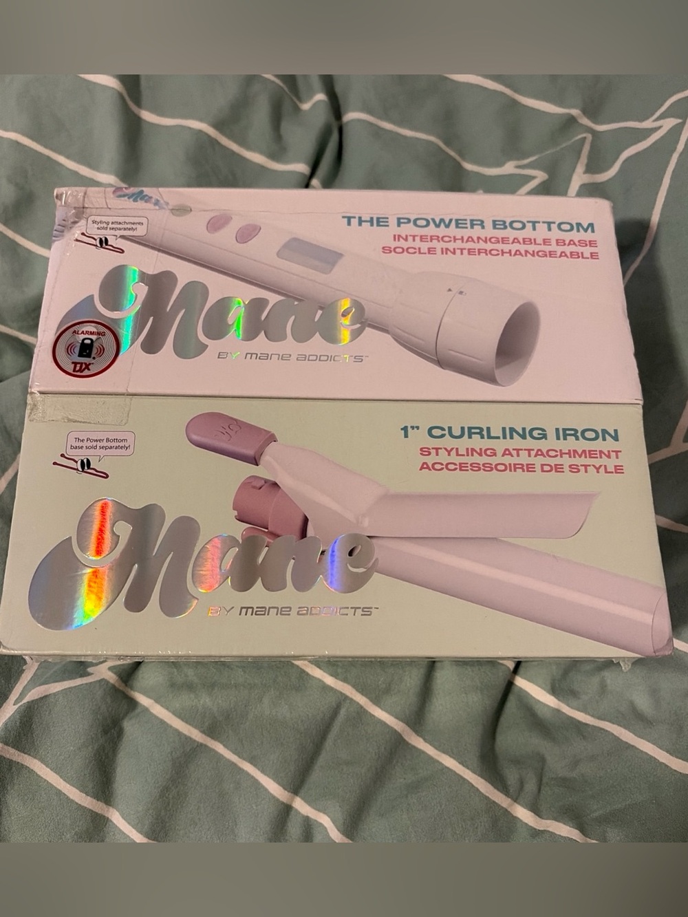 Mane Addicts 1” Pink Curling Iron with Styling Attachment new in box